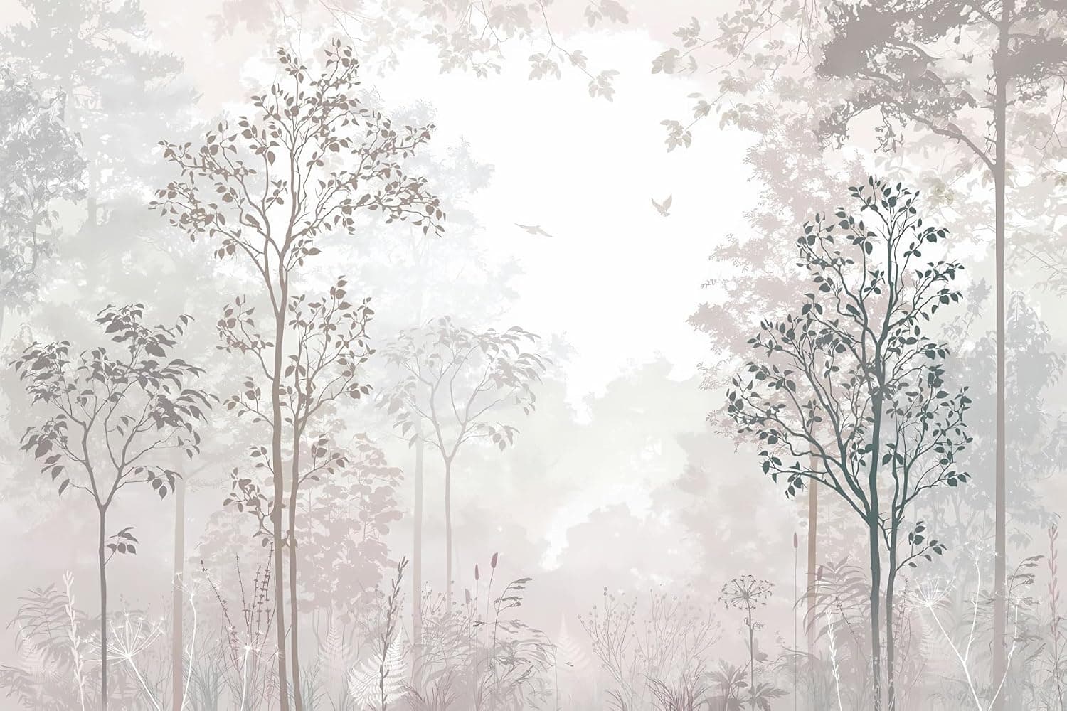 Fototapet Pădure în Ceață - 1